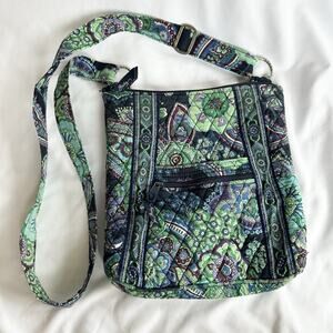Vera Bradley Blue Rhapsody Hipster Crossbody Bag Blue Green Adjustable Strap